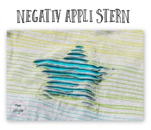Stickdatei - Negativ Appli Stern